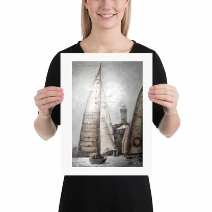 Seil bote | A3 Paper Print
