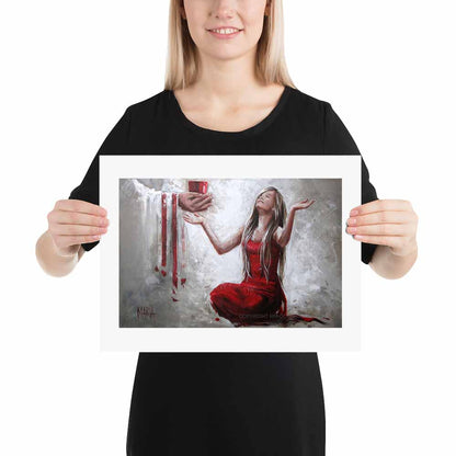 A3 inspirational art print securely flat-packed with protective correx board for safe shipping.