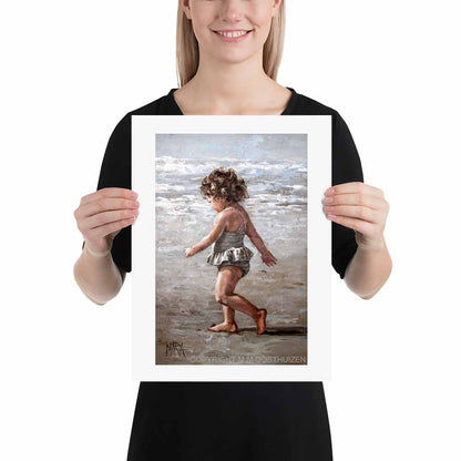 Loop op die strand | A3 Paper Print