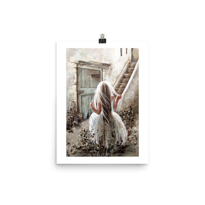 A3 fine art print protected by white correx board ready for secure shipping.