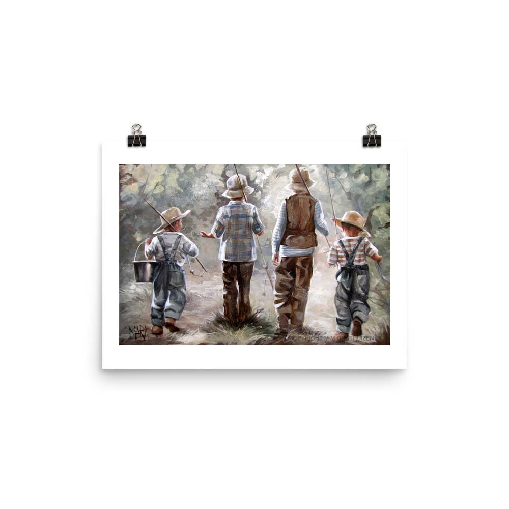 On a fishing trip | A3 Paper Print