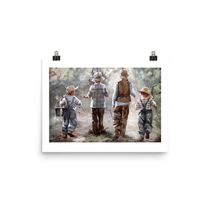 On a fishing trip | A3 Paper Print