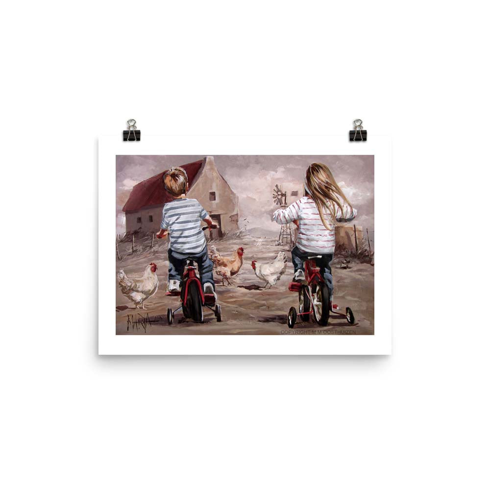 Training wheels | A3 Paper Print