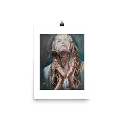 A3 fine art print titled "Warfare" securely flat-packed with protective correx board for shipping.