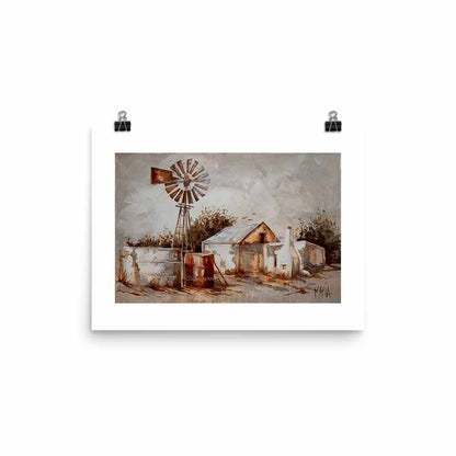 A3 fine art print securely packed with protective white correx board for shipping.
