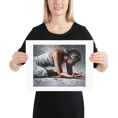 Delivered spiritual fine art print by Maria Magdalena Oosthuizen, faith-based figurative painting, A3 paper with white border House of Maria.