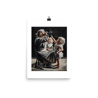 Blow Granny bubble | A3 Paper Print