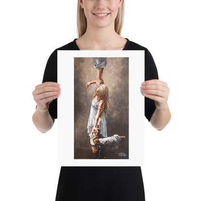 He lifted me up out of the deepest waters | A3 Paper Print