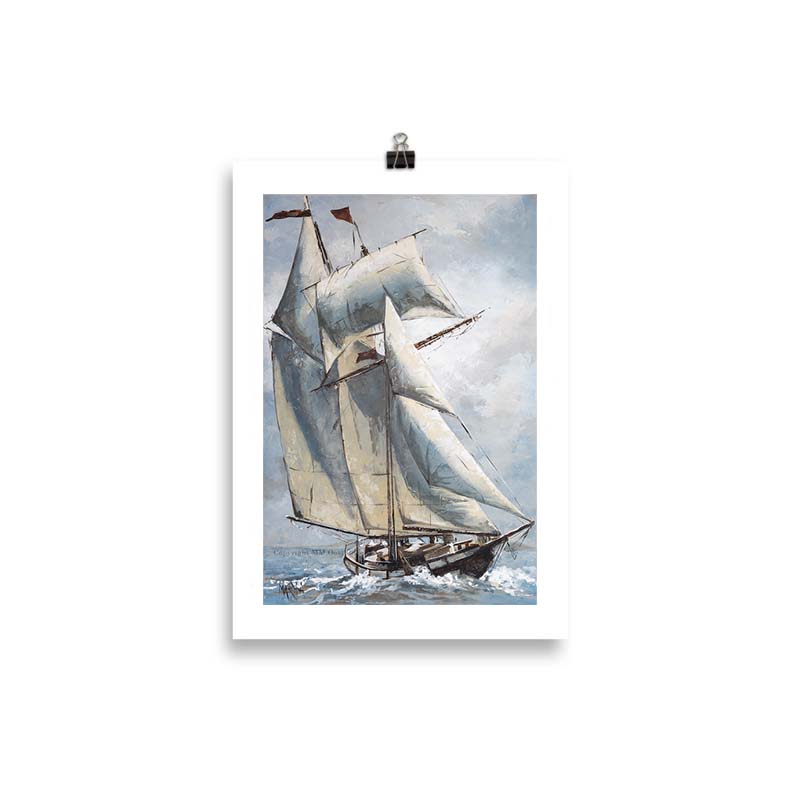 Open sails | A4 Paper Print