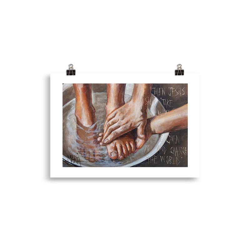 Washing feet | A4 Paper Print