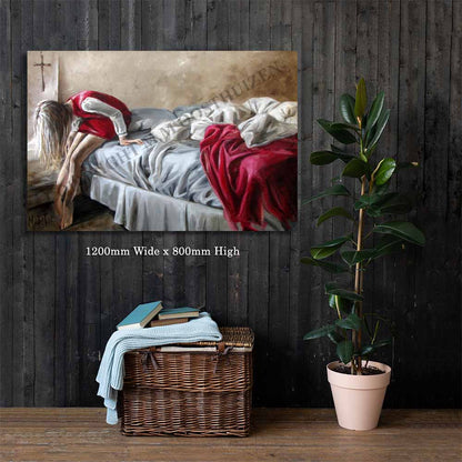 Meisie by die bed - Canvas Prints