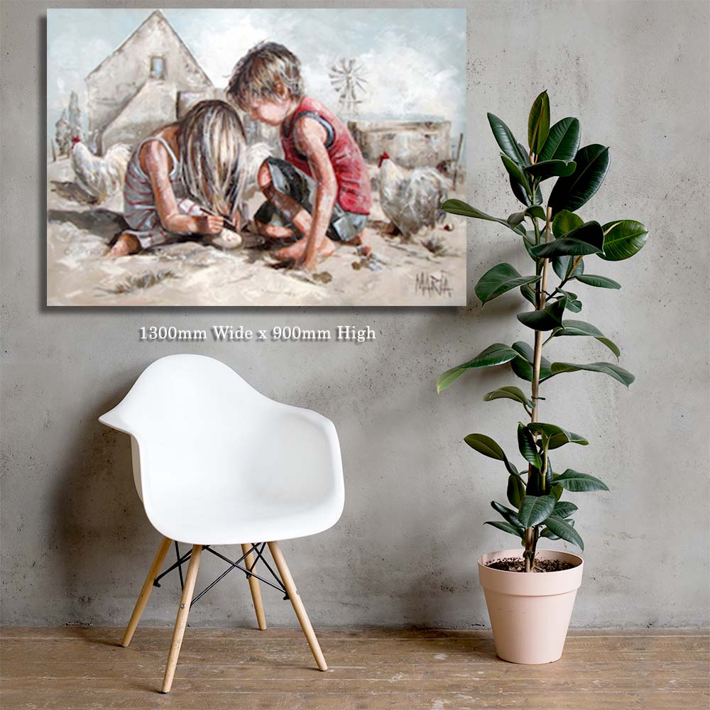 Ons skryf vir haar 'n klip briefie | Canvas Prints