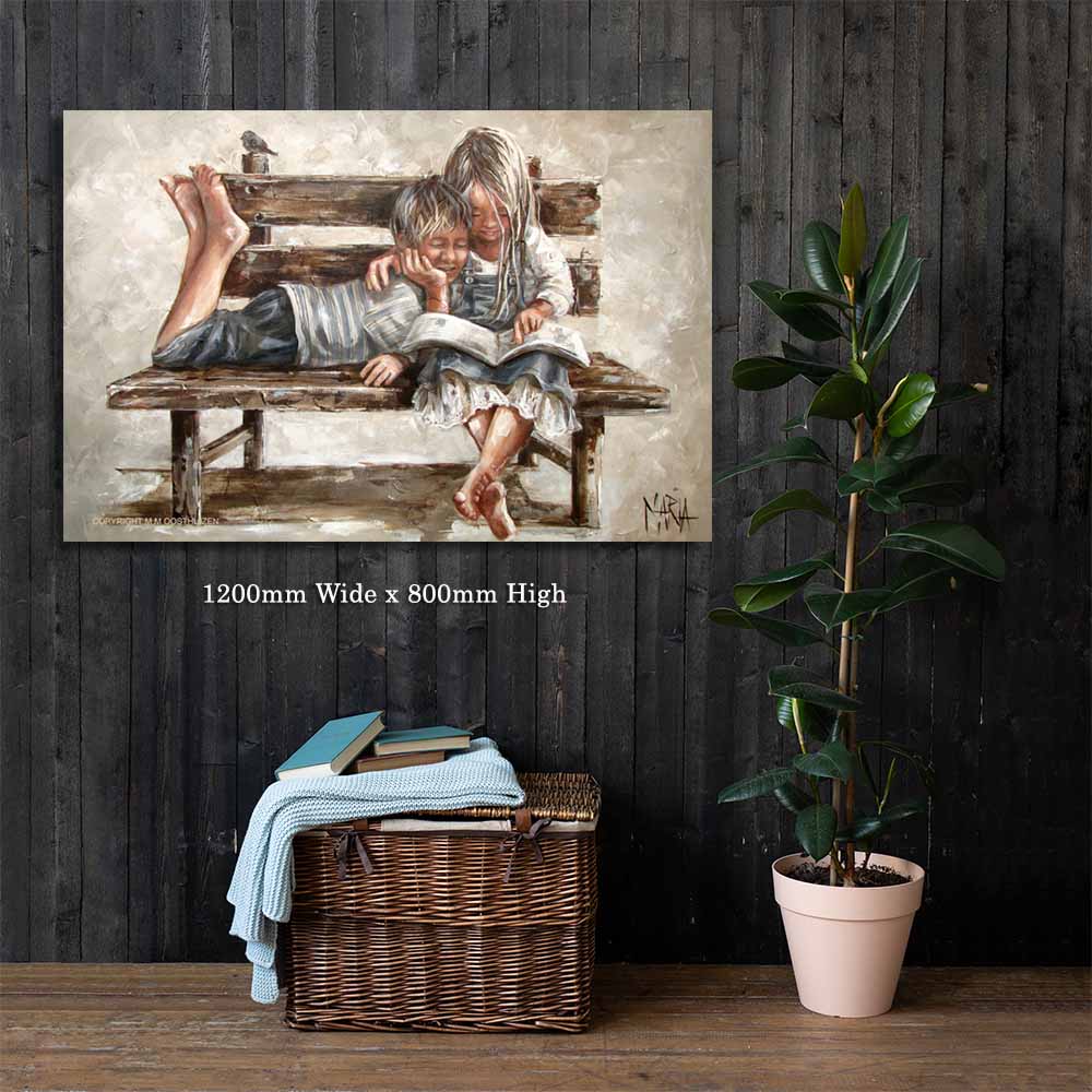 Sussie lees vir boetie | Canvas Prints