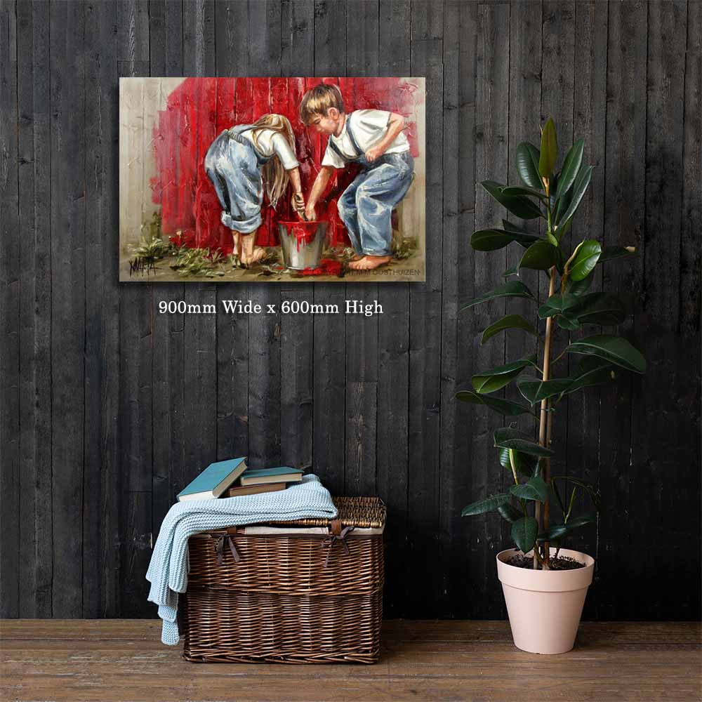 Kom ons verf hom rooi (Oil) | Canvas Prints