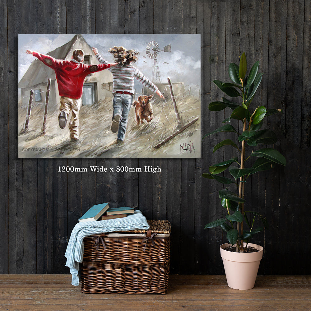 Kinders op die plaas | Canvas Prints