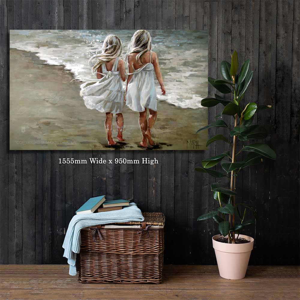 Long walk on the beach | Canvas Prints