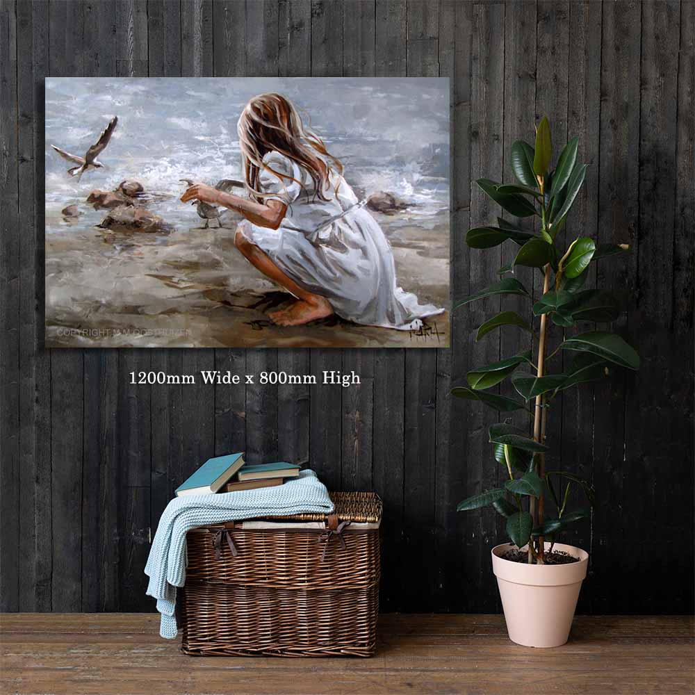 Feeding the seagulls | Canvas Prints