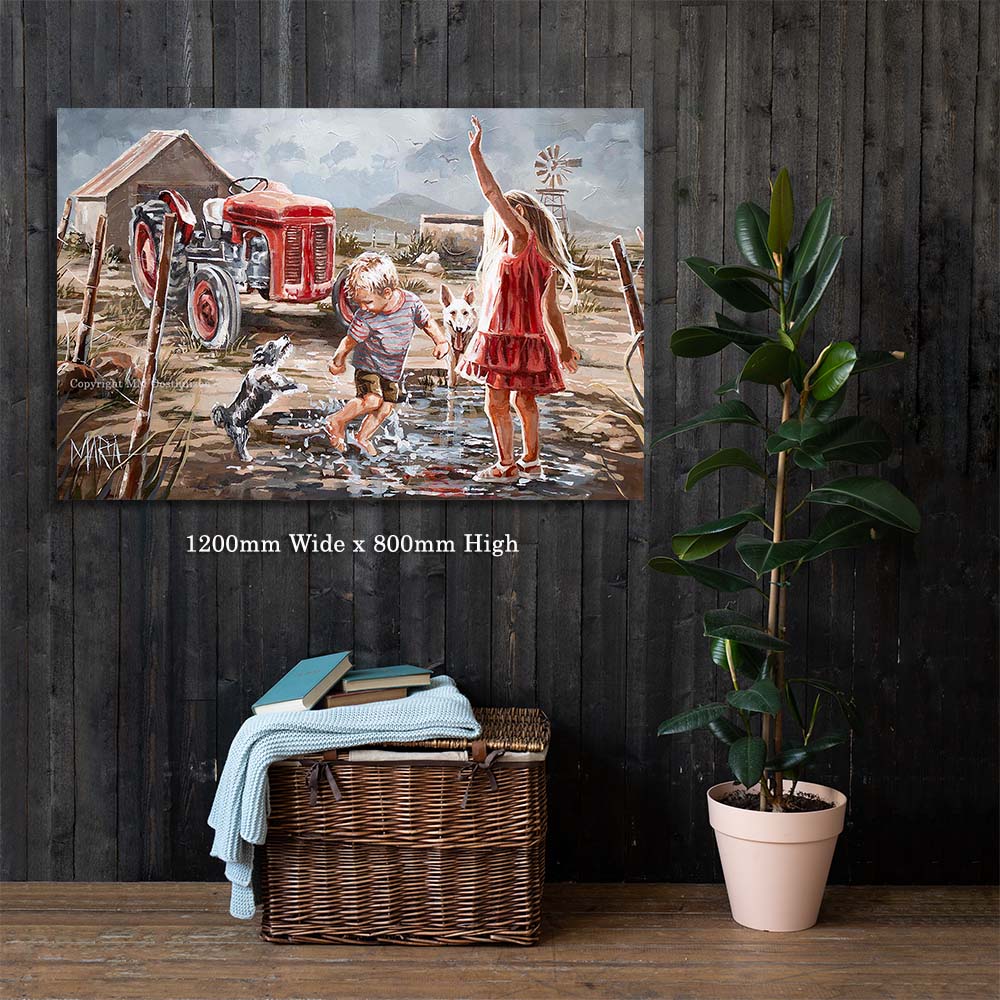 Twee Brakke en 'n Trekker  | Canvas Prints