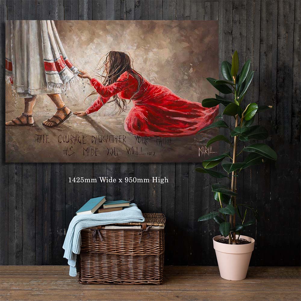 Touching the hem of Jesus | Canvas Prints