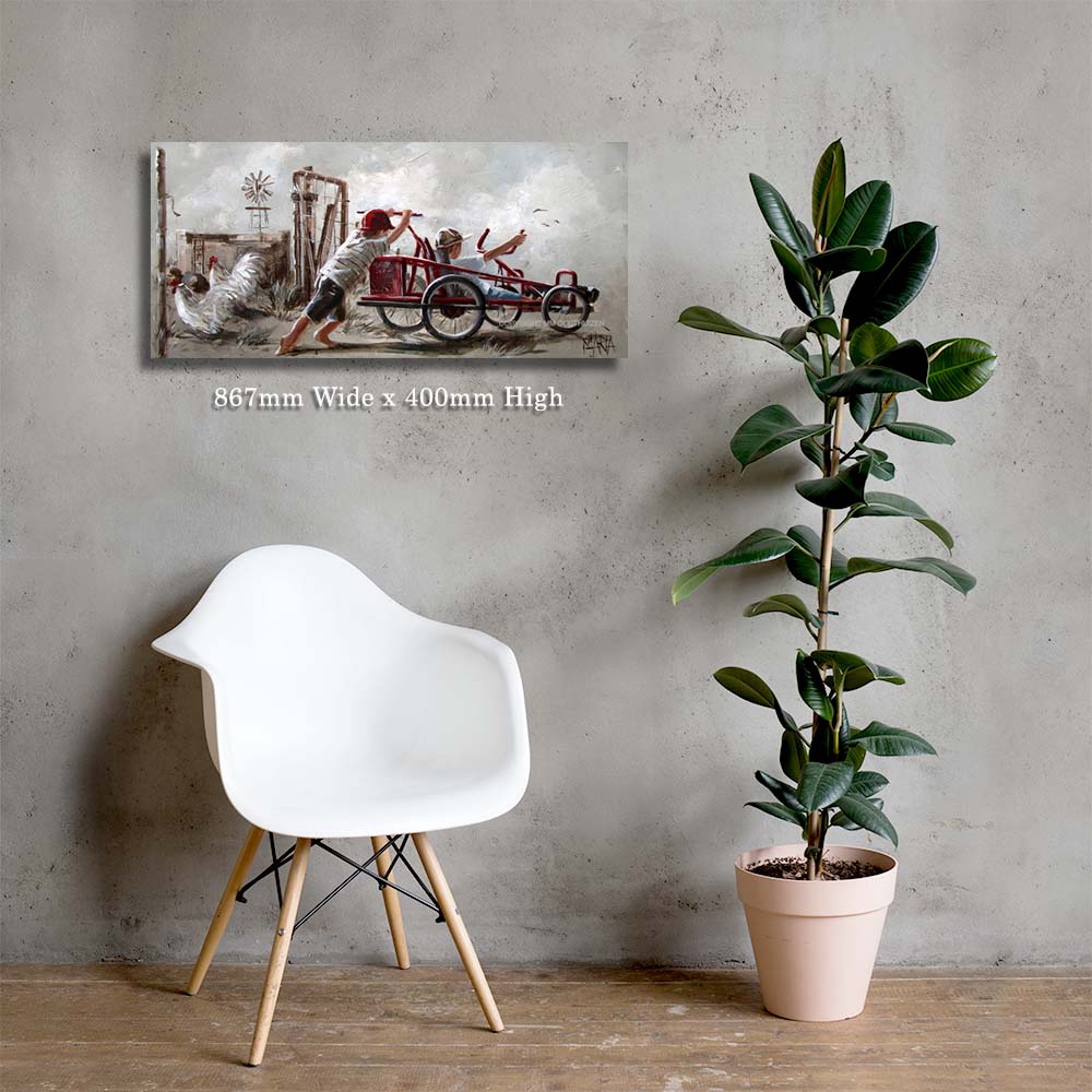 Uit op 'n leeujag  | Canvas Prints