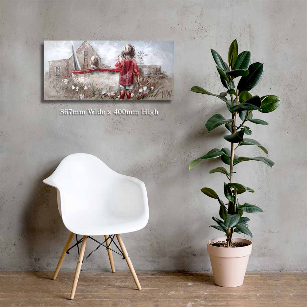 Die bootjie tussen die blomme | Canvas Prints