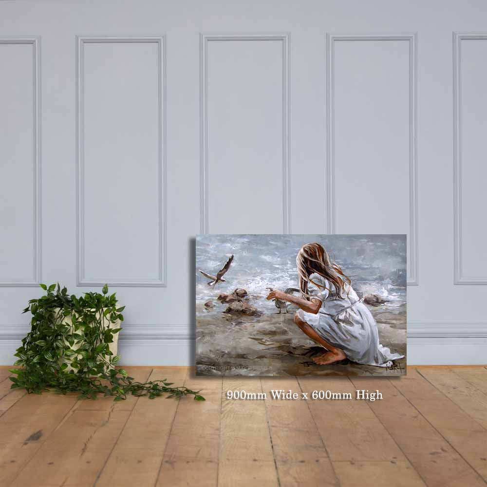 Feeding the seagulls | Canvas Prints