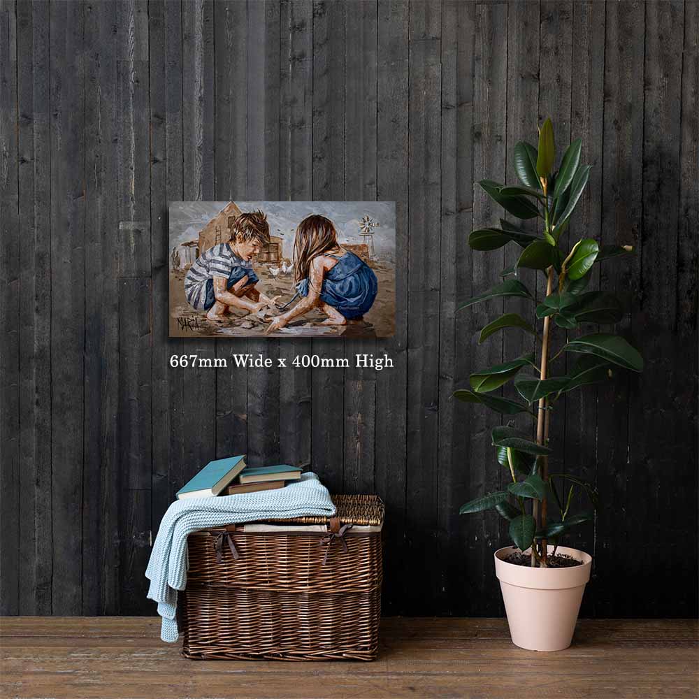 Modderkoekies in blou | Canvas prints