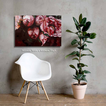 Crimson in bloom | Canvas prints