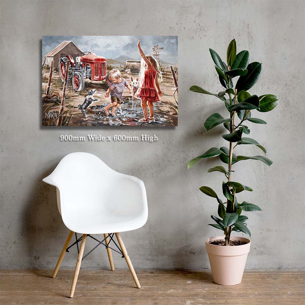 Twee Brakke en 'n Trekker  | Canvas Prints