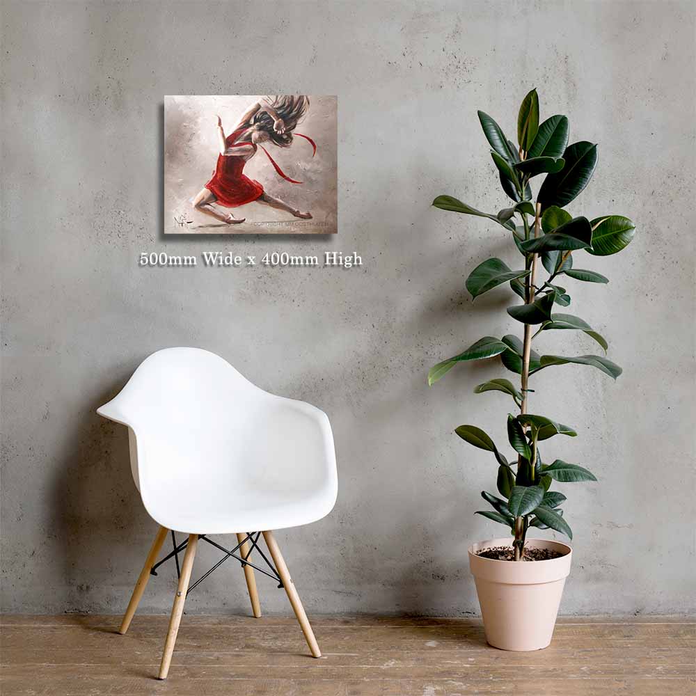 Lady in red | Canvas Prints