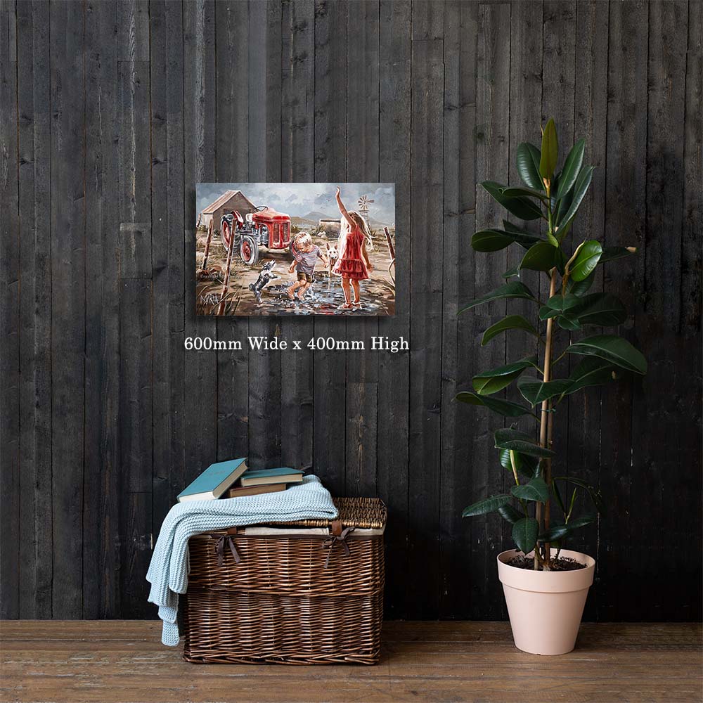 Twee Brakke en 'n Trekker  | Canvas Prints