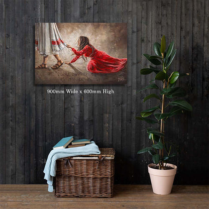 Touching the hem of Jesus | Canvas Prints