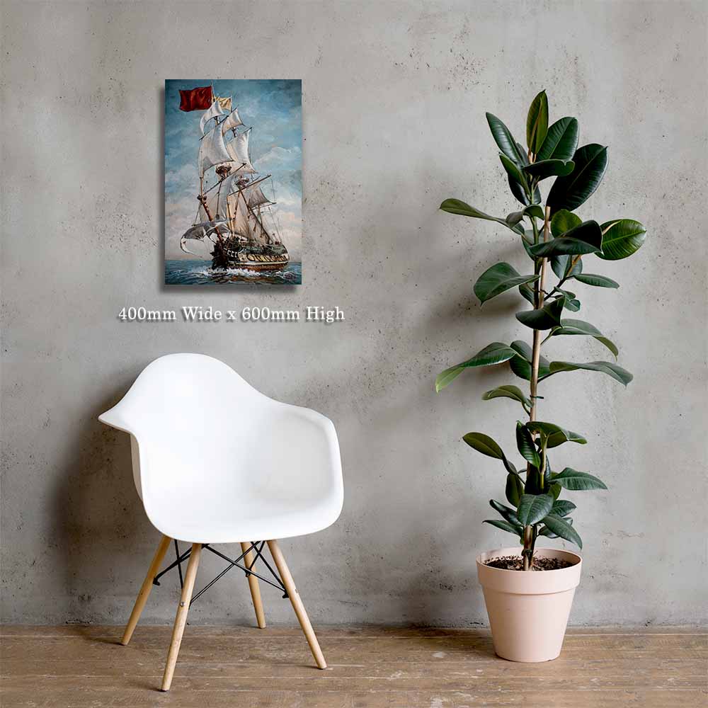 Amber dreams canvas print hanging on a neutral wall | House of Maria