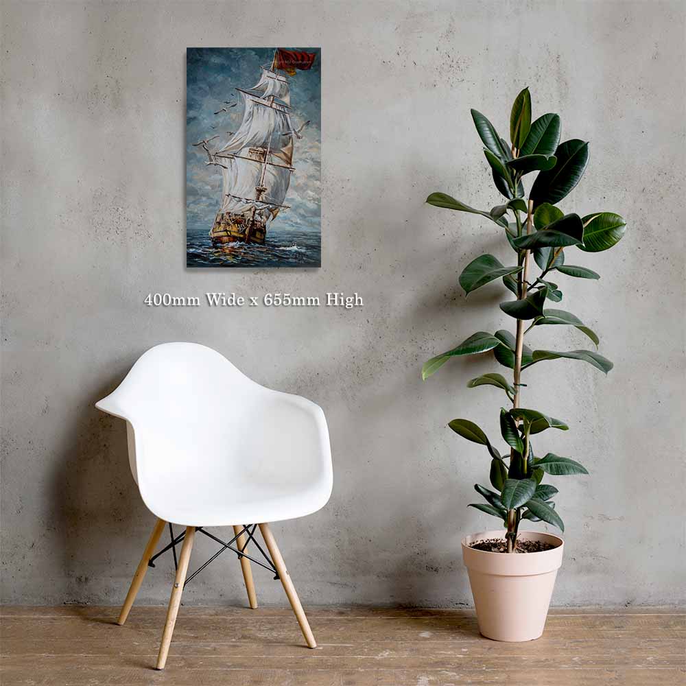 Side view of Golden Pearl gallery-wrapped canvas print | House of Maria