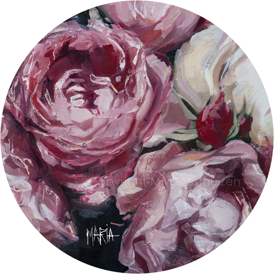 Flowers in Bloom | Woven Chenille Round Rug