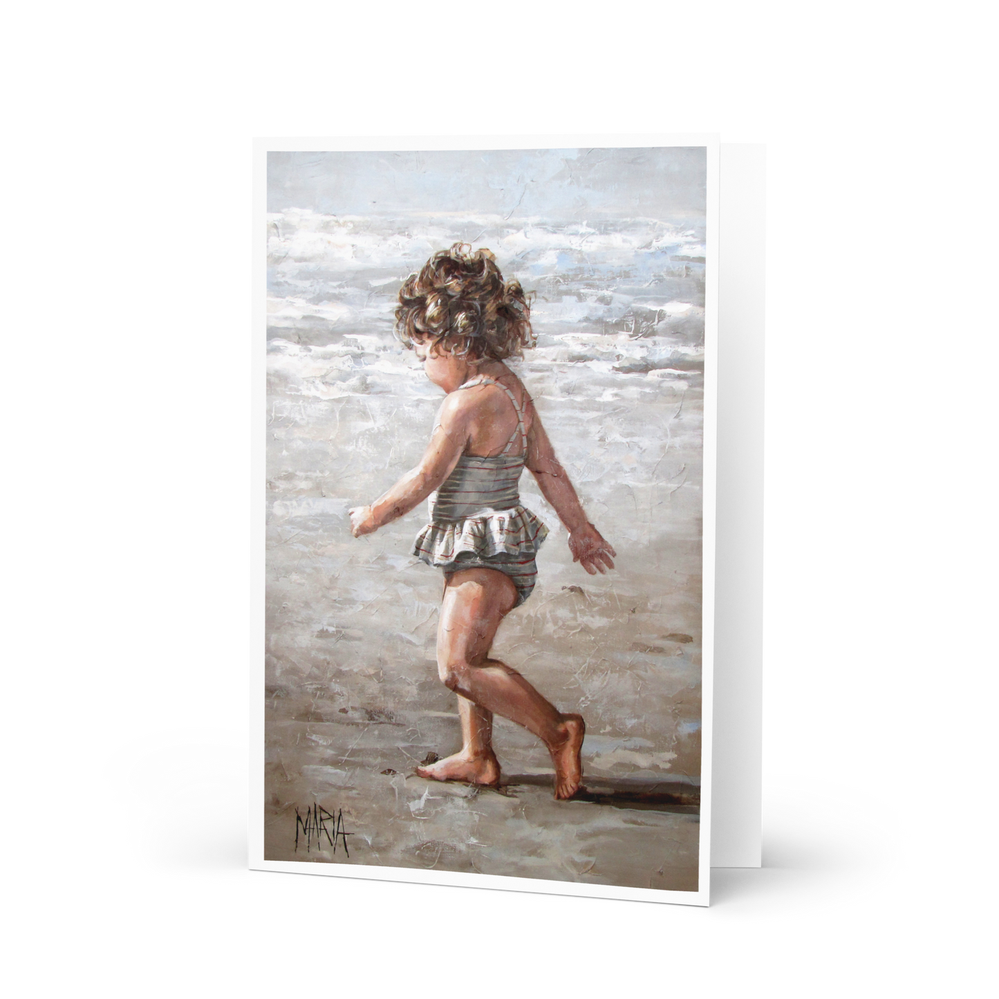 Loop op die strand | Greeting Card