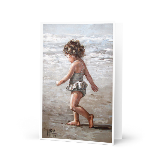 Loop op die strand | Greeting Card