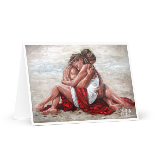 In his arms | Greeting Card