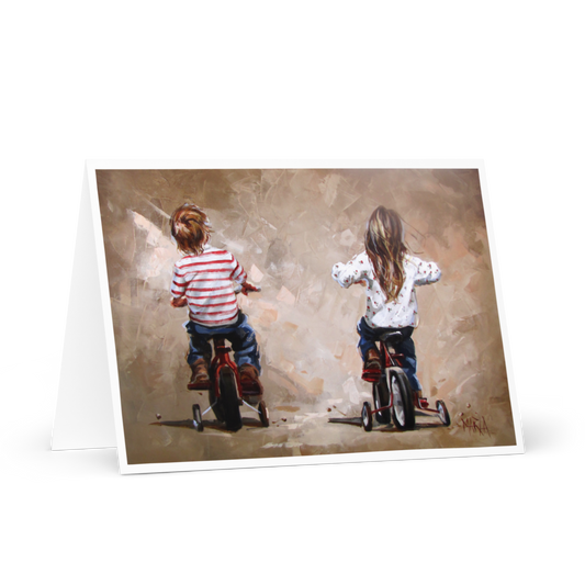 Tricycle Race | Greeting Card