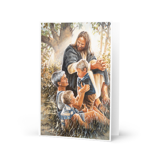 At His Feet | Greeting Card