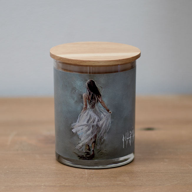Coming home vanilla candle by House of Maria — glass jar with woman artwork — heartfelt homecoming candle gift South Africa