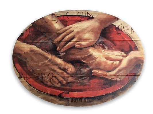 Servant heart | Oval wooden board